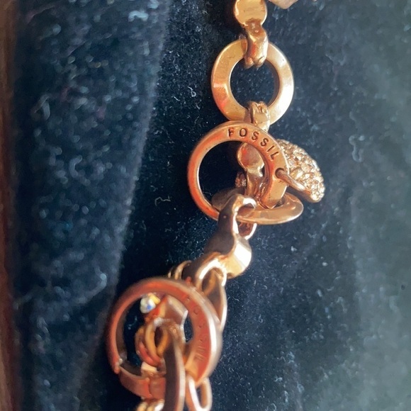 Fossil Rose Gold Charm Bracelet - Picture 7 of 8